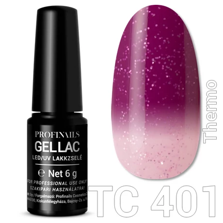 Profinails Gel Lac LED/UV lakkzselé 6gr No.401 thermo (TC series)