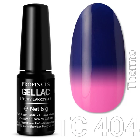 Profinails Gel Lac LED/UV lakkzselé 6gr No.404 thermo (TC series)