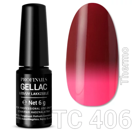 Profinails Gel Lac LED/UV lakkzselé 6gr No.406 thermo (TC series)