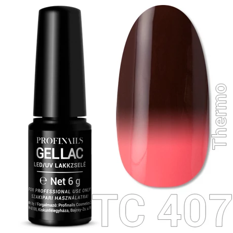 Profinails Gel Lac LED/UV lakkzselé 6gr No.407 thermo (TC series)