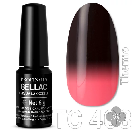 Profinails Gel Lac LED/UV lakkzselé 6gr No.408 thermo (TC series)