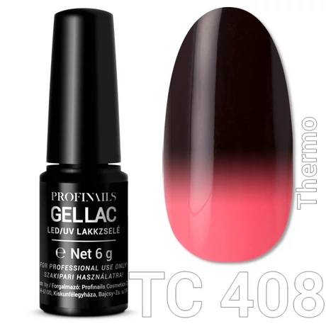 Profinails Gel Lac LED/UV lakkzselé 6gr No.408 thermo (TC series)
