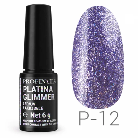Profinails Platina Glimmer LED/UV lakkzselé 6g P-12