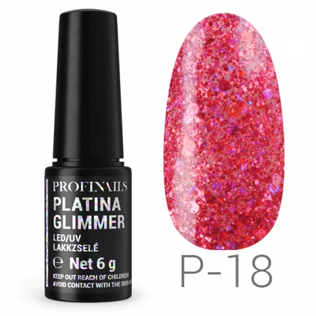 Profinails   Platina Glimmer LED/UV lakkzselé 6g P-18