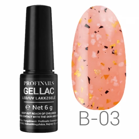 Profinails  Gel Lac LED/UV lakkzselé 6g No. B-03 ( Blooming Flower Collection )