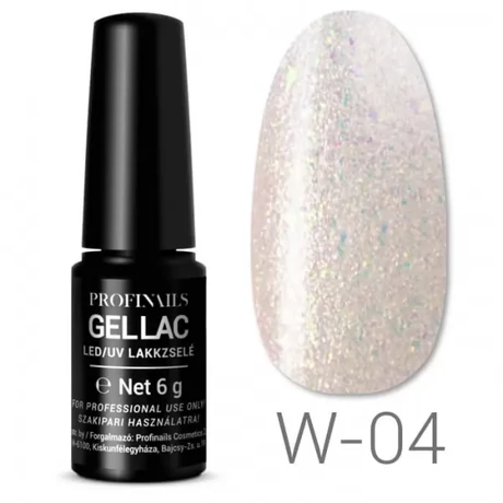 Profinails Gel Lac LED/UV lakkzselé 6 g No. W-04 ( Wedding Collection)