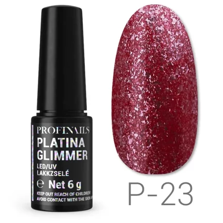 Profinails  Platina Glimmer LED/UV lakkzselé 6g P-23