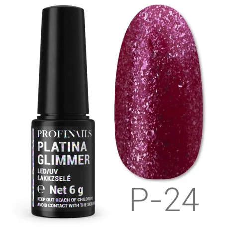 Profinails  Platina Glimmer LED/UV lakkzselé 6g P-24