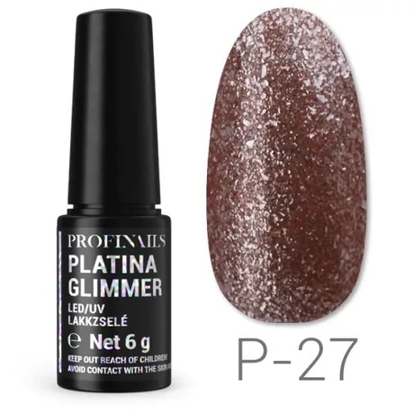 Profinails  Platina Glimmer LED/UV lakkzselé 6g P-27