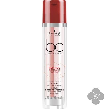 Bonacure Peptide Repair Rescue Nutri-Shield tápláló hajvédő szérum, 28+28 ml