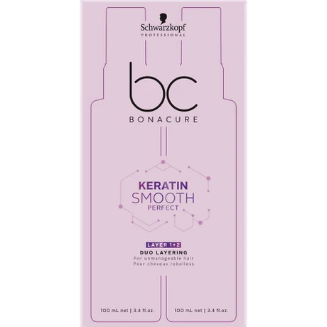 Bonacure Keratin Smooth Perfect Kétkomponensű hajsimító rendszer, 100 ml