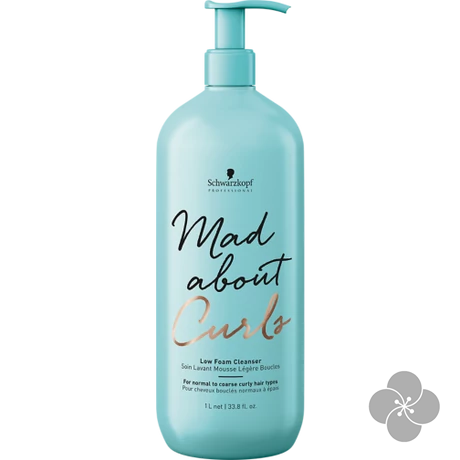 MadAbout Curls Low Foam Enyhe habzású tisztító sampon göndör hajra 1000ml