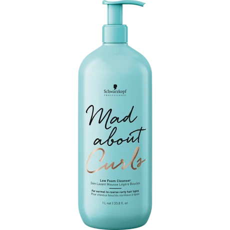 MadAbout Curls Low Foam Enyhe habzású tisztító sampon göndör hajra 1000ml