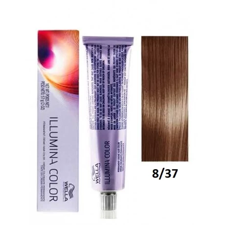 Wella Illumina 8/37 hajfesték, 60ml