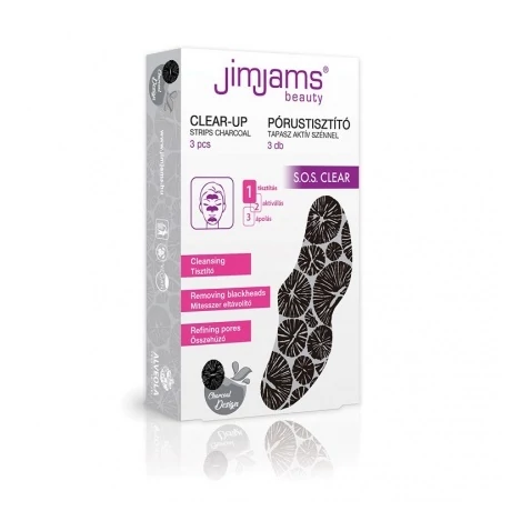 JimJams Beauty Pórustisztító tapasz 3db/doboz - aktív szenes