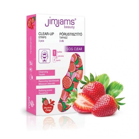 JimJams Beauty Pórustisztító tapasz 3db/doboz - epres design